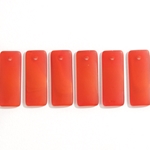 CSG-11-TNG: Designer Sea Glass - Tangerine Curved Rectangle 35x14mm 