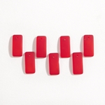 CSG-12-CHR: Designer Sea Glass - Cherry Red Curved Rectangle 22x11mm 