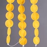 CSG-18-SYW: Designer Sea Glass - Saffron Yellow Puffed Coin 15mm 