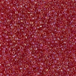 DB0062:  Light Cranberry Lined Topaz Luster 11/0 Miyuki Delica Bead 