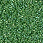 DB0163:  Opaque Green AB 11/0 Miyuki Delica Bead 