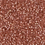 DB0685:  Dyed Semi-Frosted Silverlined Light Cranberry 11/0 Miyuki Delica Bead 