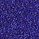 DB0696:  Dyed Semi-Frosted Silverlined Dark Blue Violet 11/0 Miyuki Delica Bead 