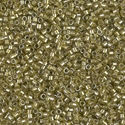 DB0908:  Sparkling Beige Lined Chartreuse 11/0 Miyuki Delica Bead 