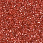 DB2159:  Duracoat Silverlined Dyed Light Cranberry 11/0 Miyuki Delica Bead 