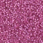 DB2174:  Duracoat Semi-Frosted Silverlined Dyed Pink Parfait 11/0 Miyuki Delica Bead 