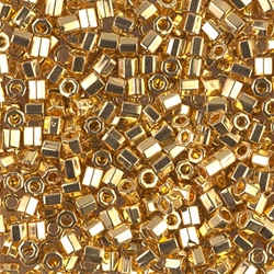 DBLC-0031:  24kt Gold Plated Cut 8/0 Miyuki Delica Bead 