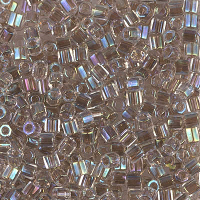 DBLC-0064:  Taupe Lined Crystal AB Cut 8/0 Miyuki Delica Bead 