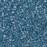 DBM0058:  Marine Blue Lined Crystal AB 10/0 Miyuki Delica Bead 
