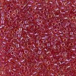 DBM0062:  Light Cranberry Lined Topaz Luster 10/0 Miyuki Delica Bead 