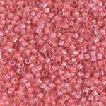 DBM0070:  Coral Lined Crystal Luster 10/0 Miyuki Delica Bead 