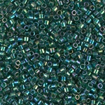 DBM0175:  Transparent Emerald AB 10/0 Miyuki Delica Bead 