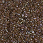 DBM0287:  Cinnamon Lined Topaz Luster 10/0 Miyuki Delica Bead 