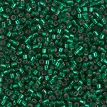 DBM0605:  Dyed Silverlined Emerald 10/0 Miyuki Delica Bead 