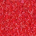 DBS0159: Opaque Vermillion Red AB 15/0 Miyuki Delica Bead approx 100 grams - DBS0159