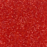 DBS0704:  Transparent Red Orange 15/0 Miyuki Delica Bead 