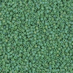 DBS0877:  Matte Opaque Green AB 15/0 Miyuki Delica Bead 