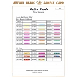 DELICA.CARD 897:  Miyuki Luminous (Neon) 11/0 Delica Bead Sample Card (897) (DB) 