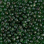 DP-4507:  Miyuki 3.4mm Drop Bead Transparent Green Picasso 