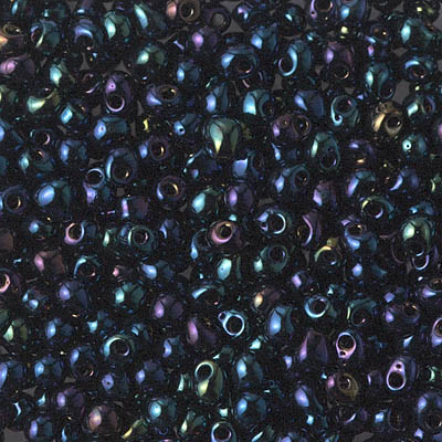 DP-452:  Miyuki 3.4mm Drop Bead Metallic Dark Blue Iris 