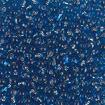 DP28-25:  Miyuki 2.8mm Drop Bead Silverlined Capri Blue 