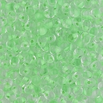 DPF-10:  Miyuki 3.4mm Drop Bead Mint Green Lined Crystal 