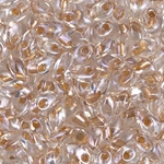 LMA-1522:  Miyuki 4x7mm Long Magatama Sparkling Honey Beige Lined Crystal 
