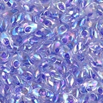 LMA-2150:  Miyuki 4x7mm Long Magatama Violet Lined Crystal AB 