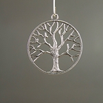 MET-00010: 34mm Silver Plated Large Tree of Life Charm 