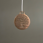 MET-00015: 24mm Antique Copper Etched Tree of Life Charm 