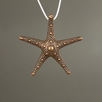 MET-00036: 37mm Antique Copper Large Starfish w/ Bail 