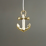 MET-00124: 28 x 18mm Gold Plated Anchor Charm 