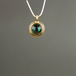 MET-00160: 12mm Gold Plated Crystal Birthstone Pendant - May 