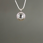 MET-00161: 12mm Silver Plated Crystal Birthstone Pendant - April 