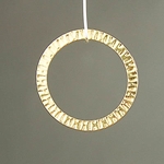 MET-00174: 32mm Hammered Gold Plated Ring - 2mm Thick 