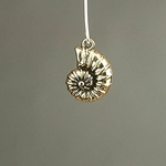 MET-00219: 21mm Gold Plated Nautilus Charm 
