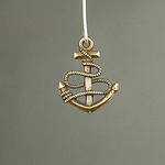 MET-00238: 25mm Antique Brass Anchor and Rope Charm 