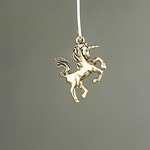 MET-00378: 16mm Antique Gold Unicorn Charm 