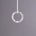 MET-00432: 15mm Satin Rhodium Textured Ring 