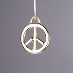 MET-00546: 22 x 18mm Antique Gold Peace Sign Charm 