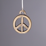 MET-00547: 22 x 18mm Antique Brass Peace Sign Charm 