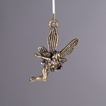 MET-00593: 29 x 15mm Antique Brass Dancing Fairy Charm 