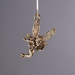 MET-00607: 29 x 15mm Antique Gold Dancing Fairy Charm 