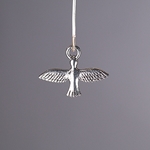 MET-00611: 16 x 22mm Antique Silver Soaring Bird Charm 