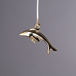 MET-00626: 25mm Gold Plated Dolphin Charm 