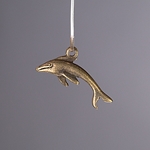 MET-00627: 25mm Antique Brass Dolphin Charm 