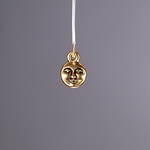 MET-00649: 11mm Antique Gold Moon Face Charm 