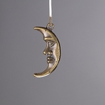 MET-00664: 22mm Antique Brass Crescent Moon Face Charm 