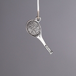 MET-00678: 24mm Pewter Tennis Racket Charm 