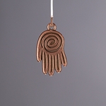 MET-00719: 23 x 13mm Antique Copper Spiral Hand Charm 
